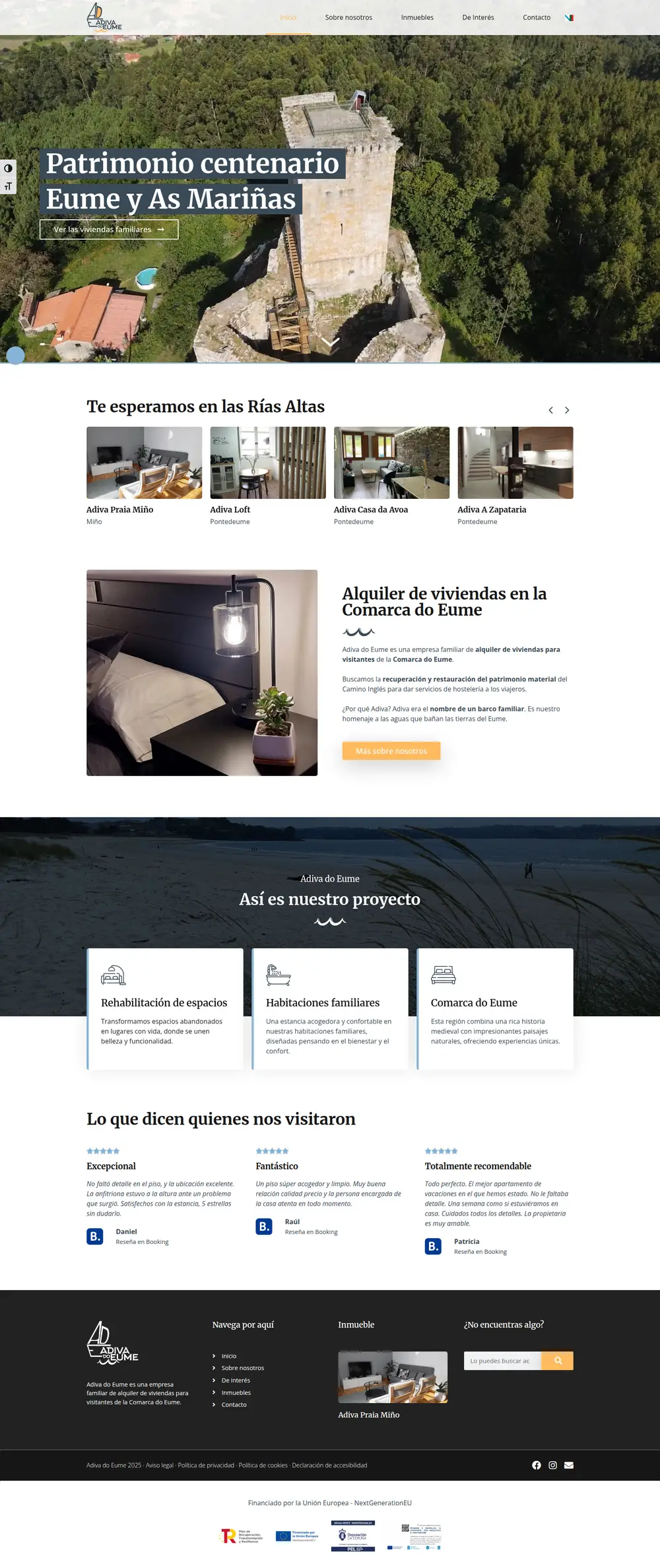 Captura da web de Jorge Allegue en escritorio