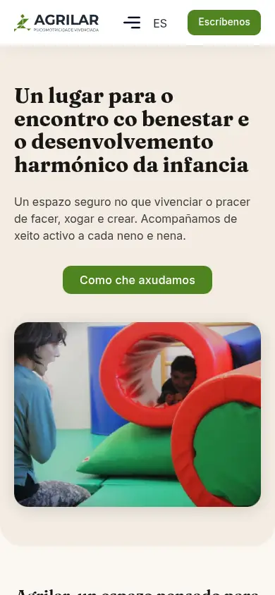 Captura da web de Agrilar en móbil