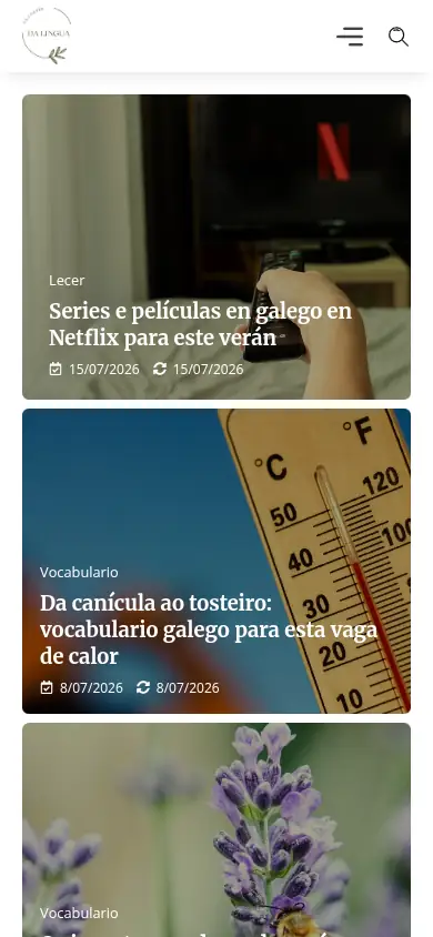 Captura da web de As Chaves da Lingua en móbil