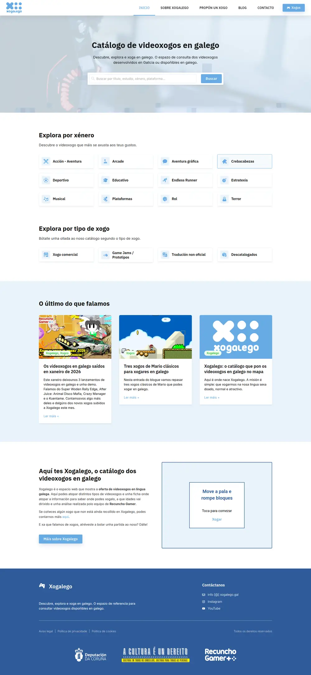 Captura da web de Iago Gordillo en escritorio