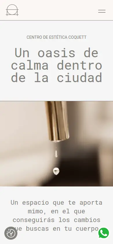 Captura da web de Centro de estética Coquett en móbil