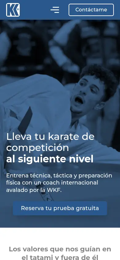 Captura da web de Christian Entrena en móbil