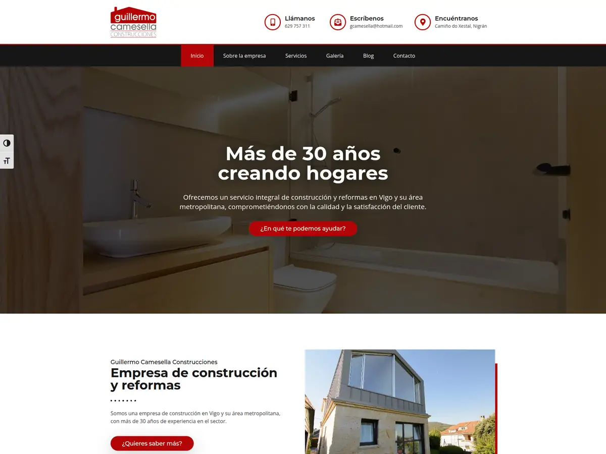 Web de Construcciones Camesella
