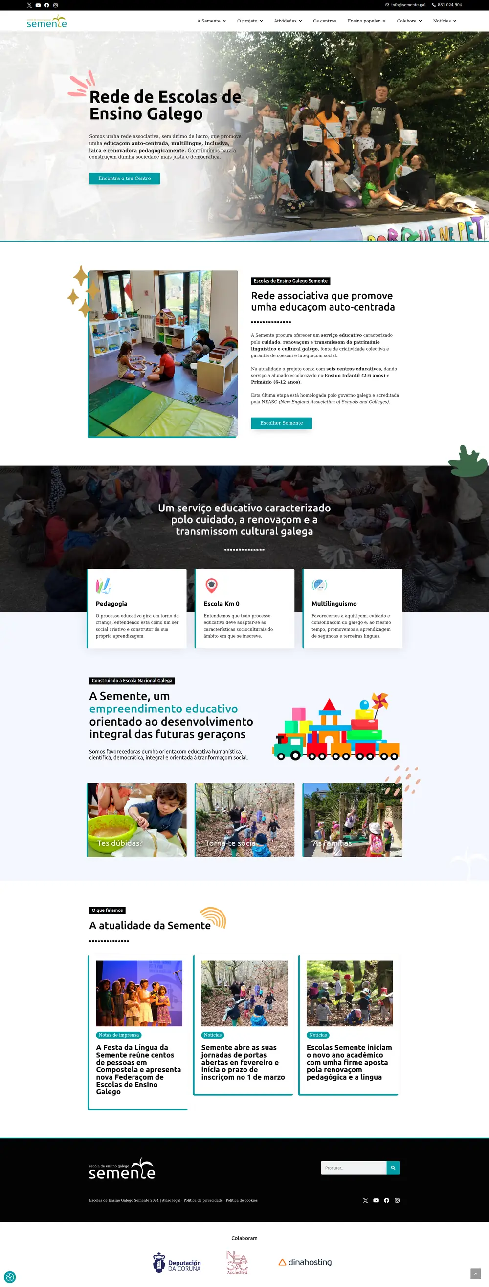 Captura da web de Associaçom Escolas de Ensino Galego en escritorio