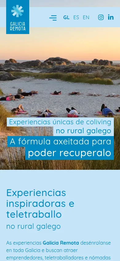 Captura da web de Javier Boquete en móbil