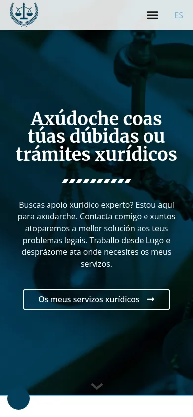 Captura da web de Helena Murados en móbil