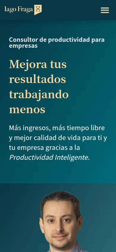 Captura da web de Iago Fraga en móbil
