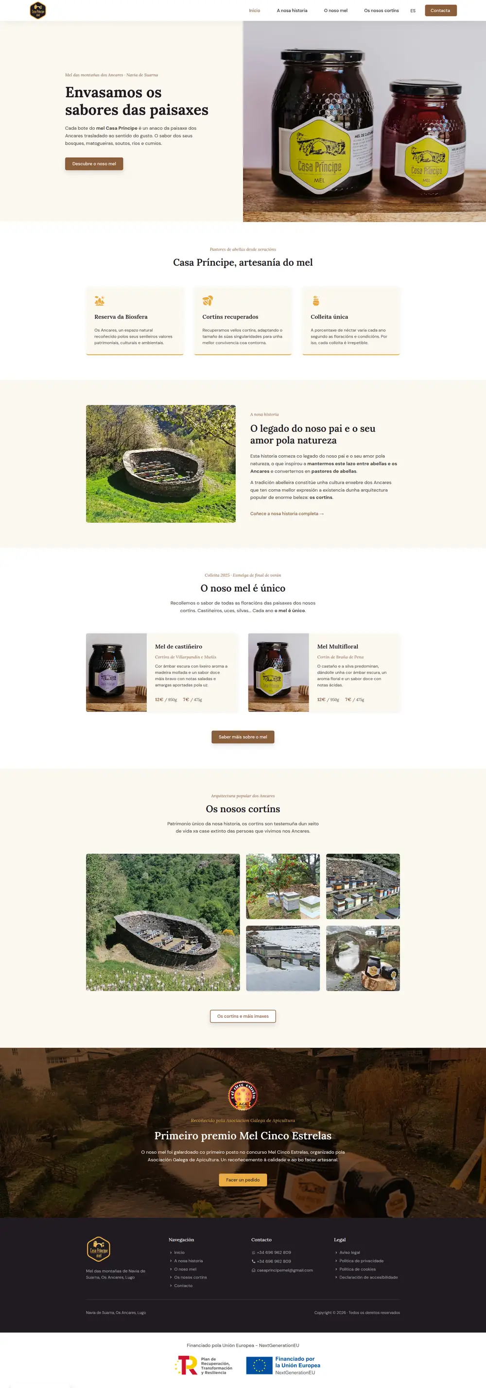 Captura da web de Casa Príncipe en escritorio