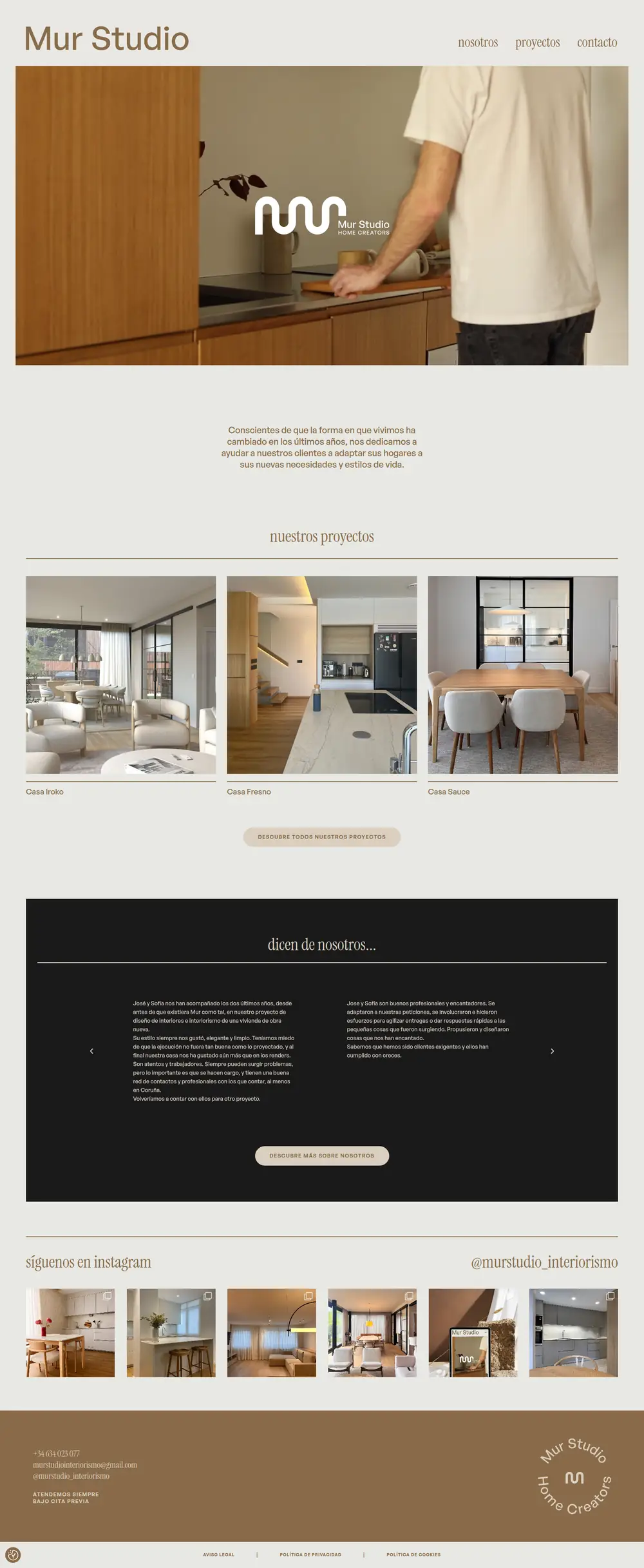 Captura da web de Mur Studio en escritorio