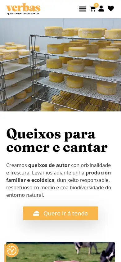 Captura da web de Queixería Verbas en móbil