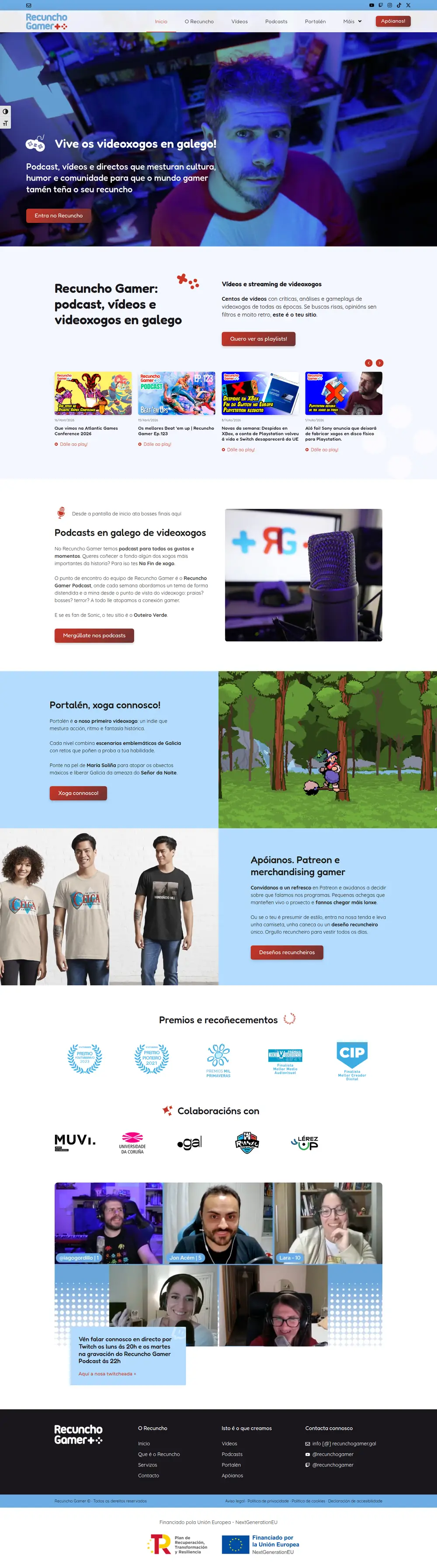 Captura da web de Iago Gordillo en escritorio