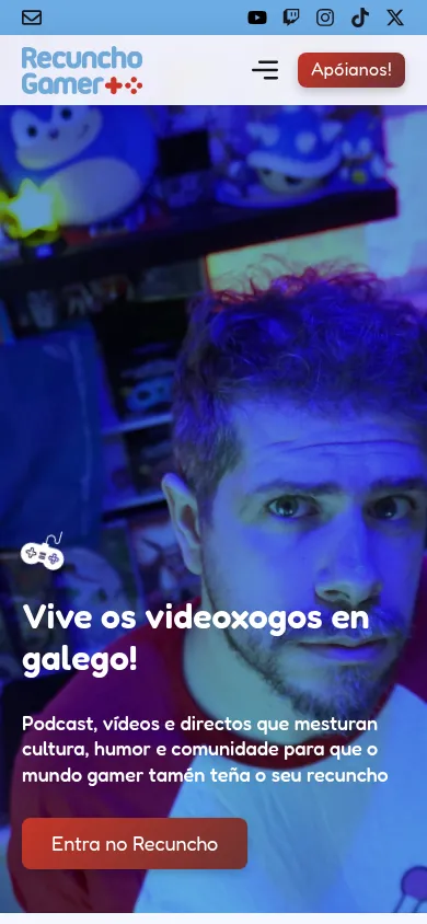 Captura da web de Iago Gordillo en móbil