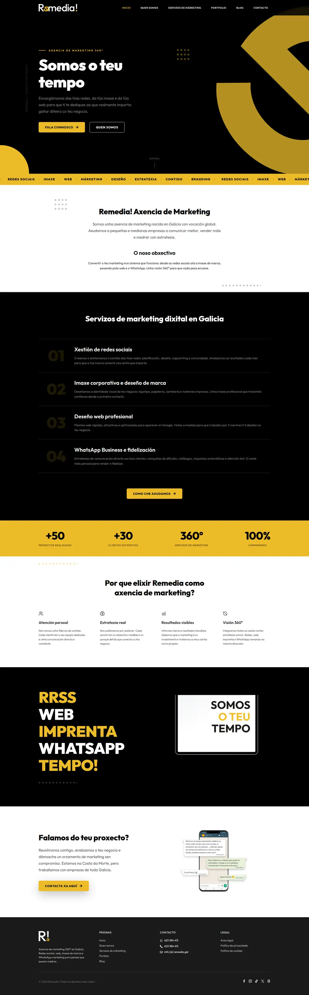 Captura da web de Santiago Cubelo en escritorio