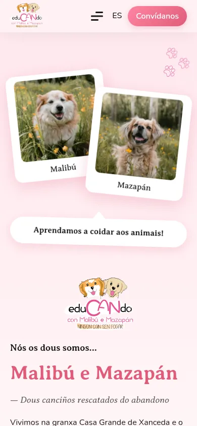 Captura da web de Casa Grande de Xanceda en móbil