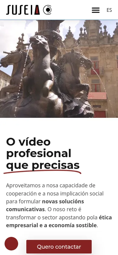 Captura da web de Suseia S.Coop Galega en móbil