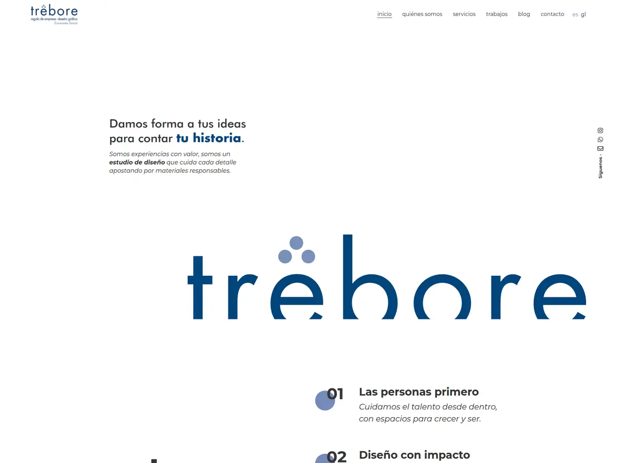 Web de Trébore estudio de diseño