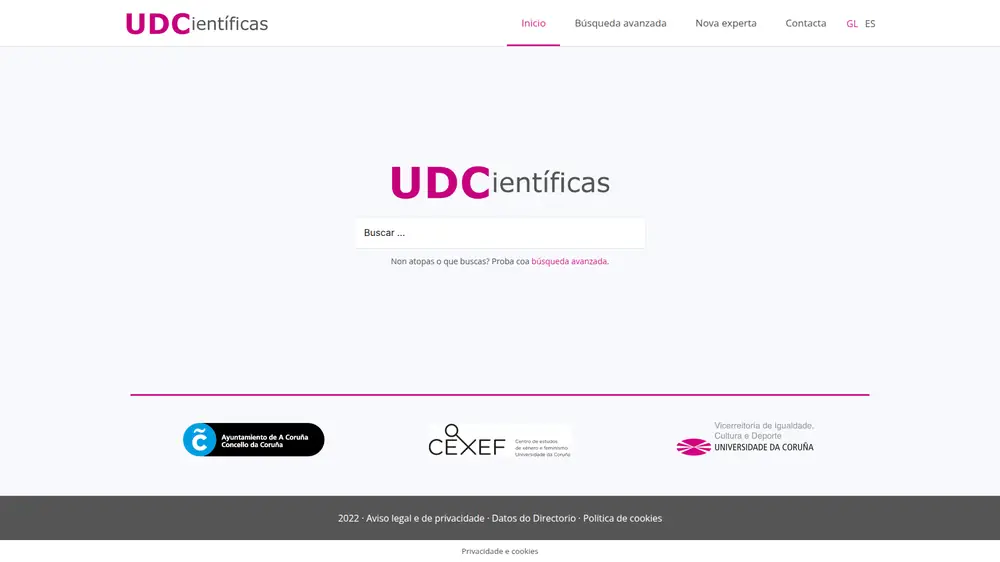 Captura da web de Teresa Piñeiro en escritorio