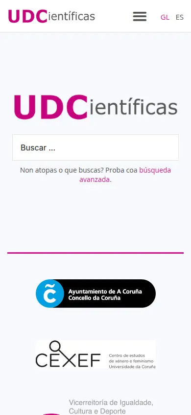 Captura da web de Teresa Piñeiro en móbil